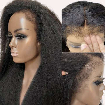 Textured Hairline Kinky Straight 13x6 Raw Virgin HD Lace Wig