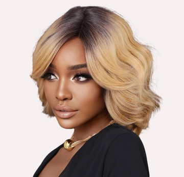 Loose Wave Ombre Lace Front Synthetic Bob Wig