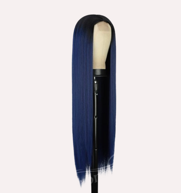 Pretty Blue Straight Lace Synthetic Wig