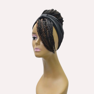 Braided Turban Wrap Synthetic Headband Wig