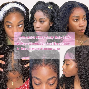 Natural Kinky Curly Hairline Virgin Lace Wig